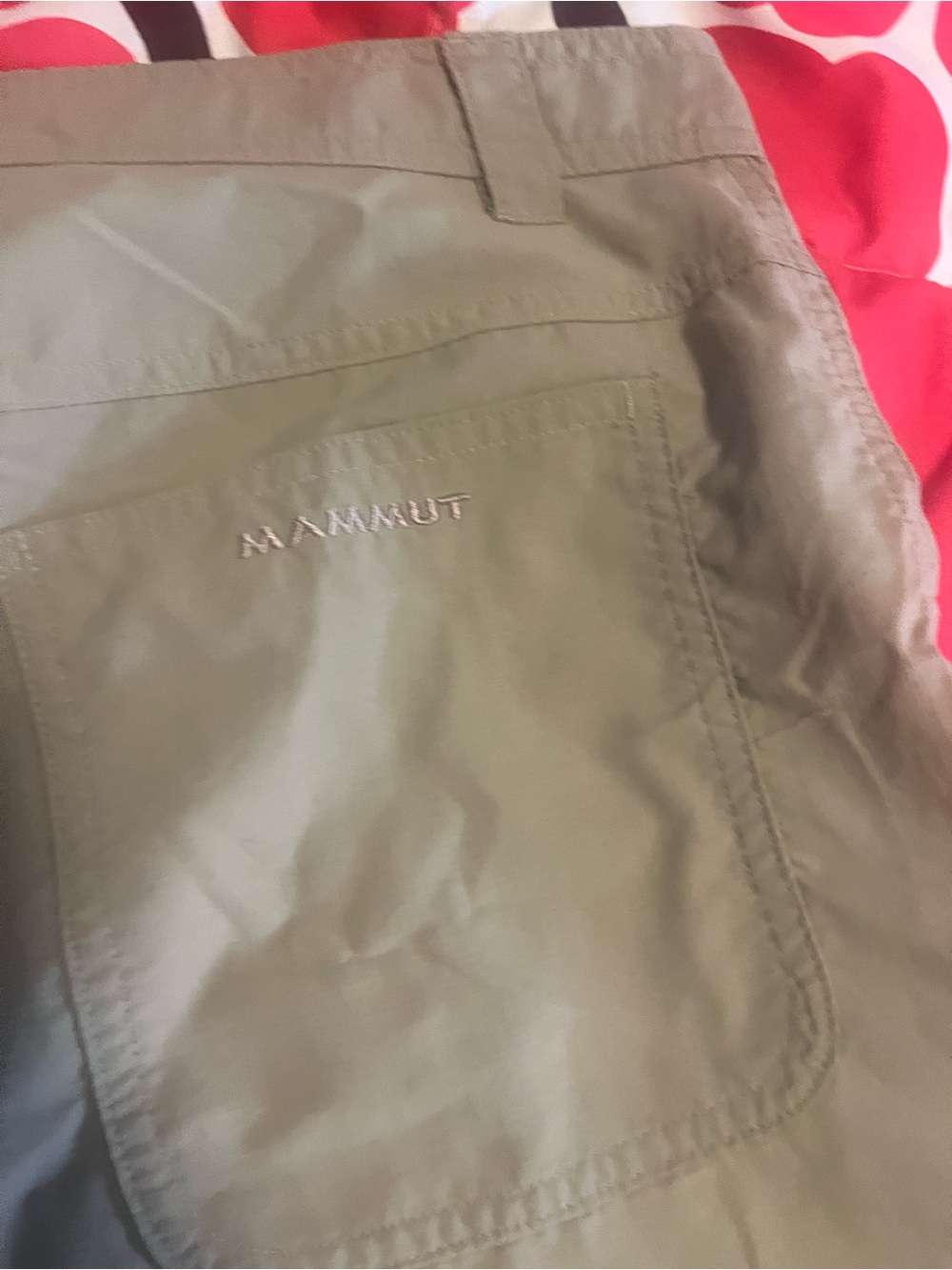 Mammut tan hiking  Outdoor Shorts with Red Logo Patch - Picture 6 of 6